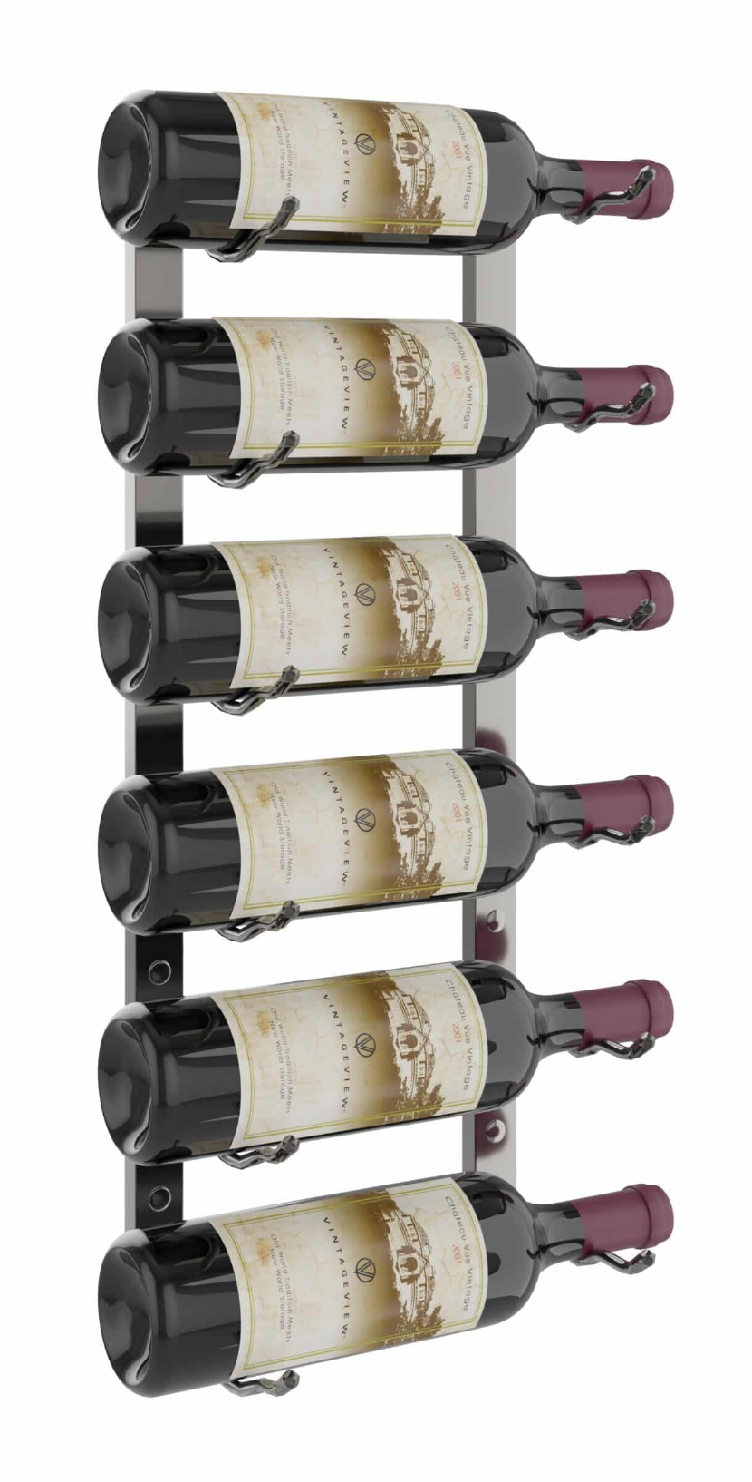 W Series Wine Rack 2 (wall mounted metal wine bottle storage)