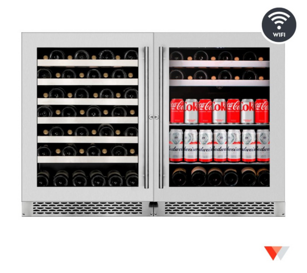 Wine Cell'R Cellar - Titanium - 3 Zones - 63 Bottles + 92 Cans