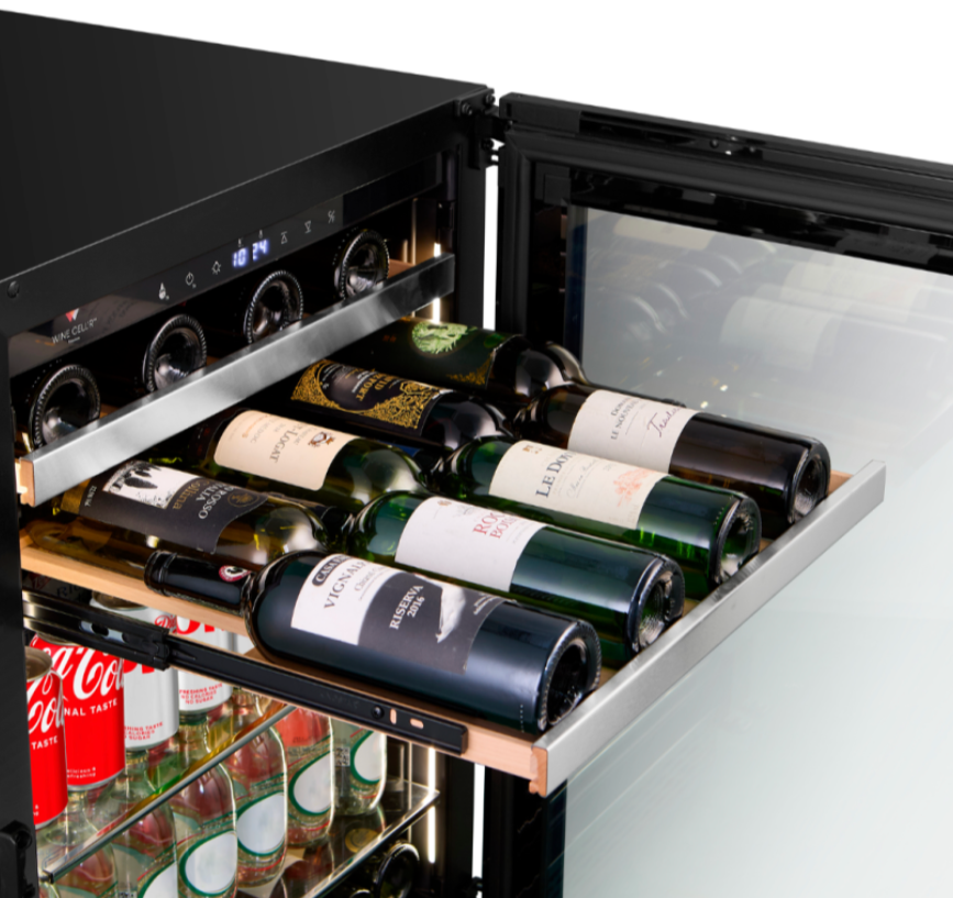 Wine Cell'R Cellar - Titanium - 2 Zones - 32 Bottles + 184 Cans