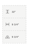 1/4 Round Shelf 32