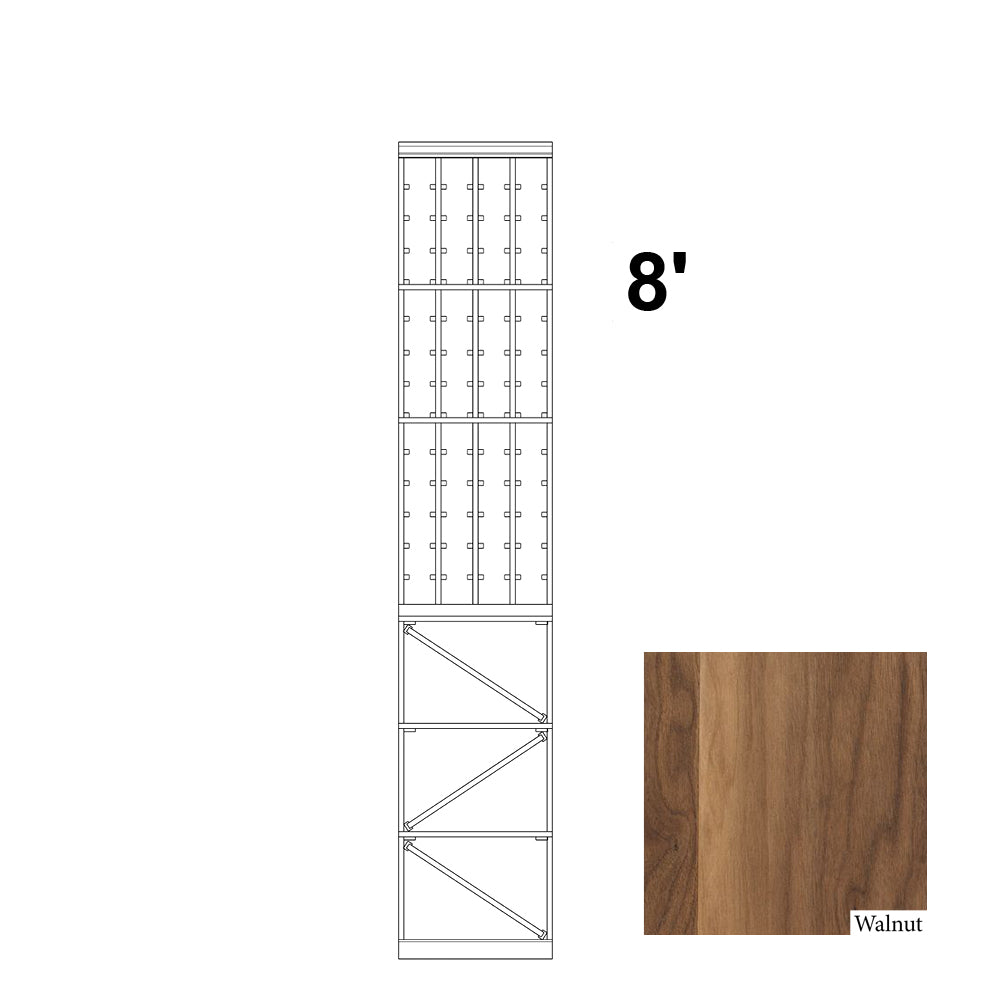 04 Column Rack with BIN Storage - 750ml Bottles
