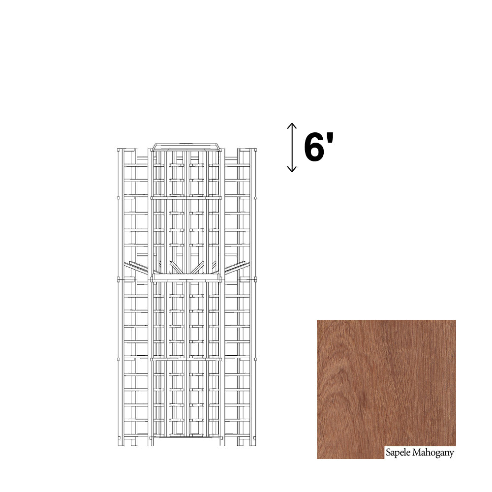 04 Column Curved Corner Rack with Display Row - 750ml Bottles