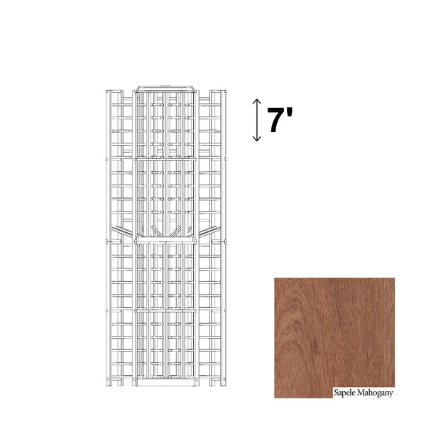 04 Column Curved Corner Rack with Display Row - 750ml Bottles