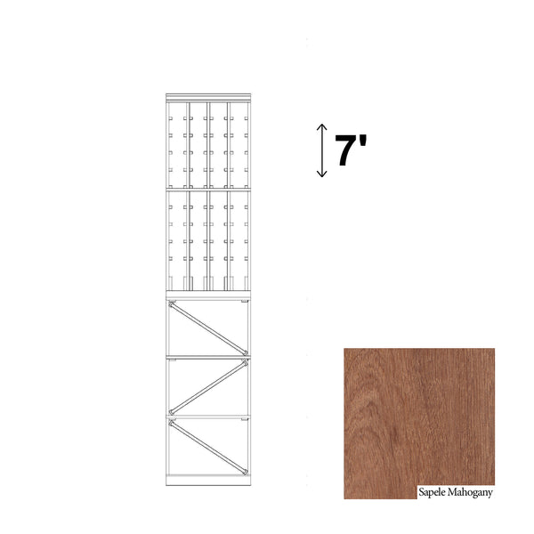 04 Column Rack with Display Row & BIN Storage - 750ml Bottles