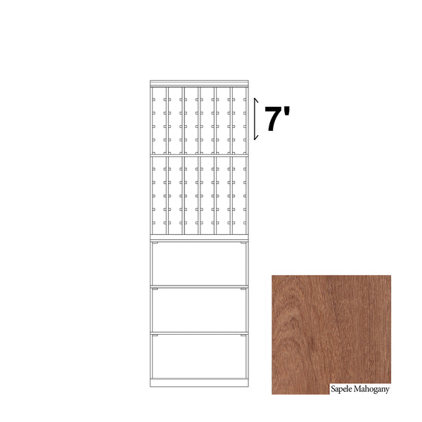 06 Column Rack with CASE Storage - 750ml Bottles