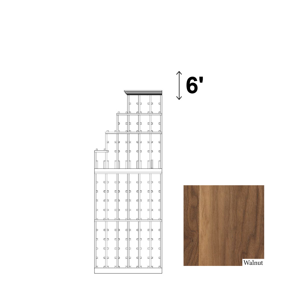 06 Column Cascade Rack Left with Display Row - 750ml Bottles