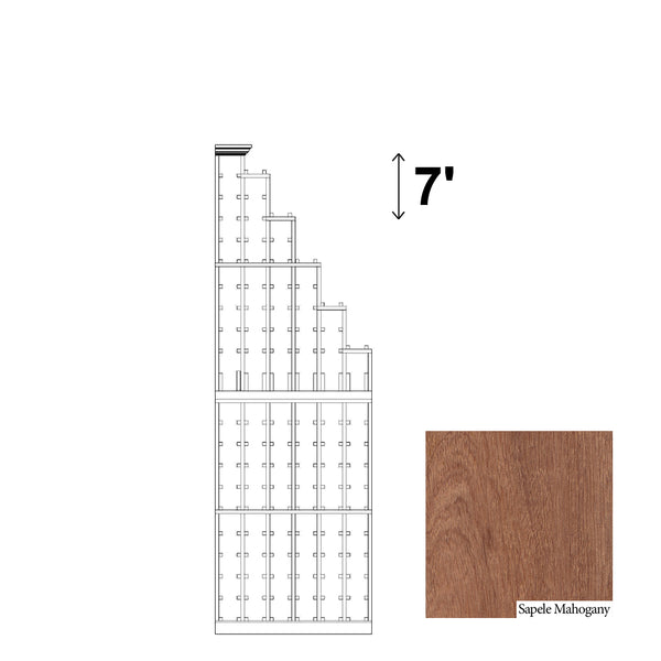 06 Column Cascade Rack Right with Display Row - 750ml Bottles