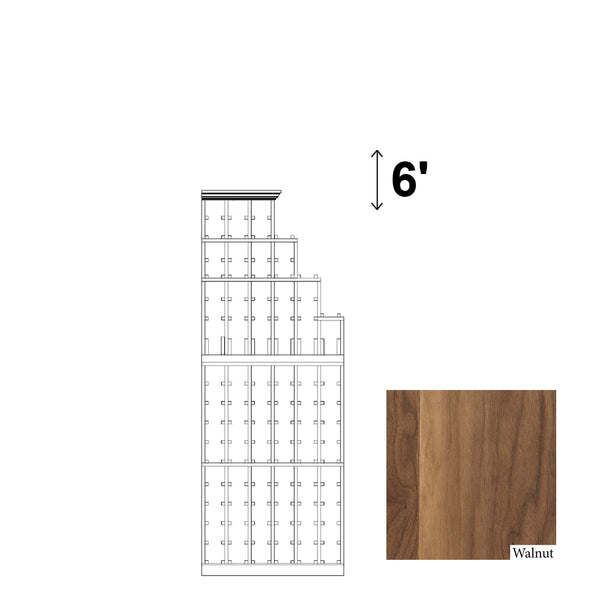 06 Column Cascade Rack Right with Display Row - 750ml Bottles
