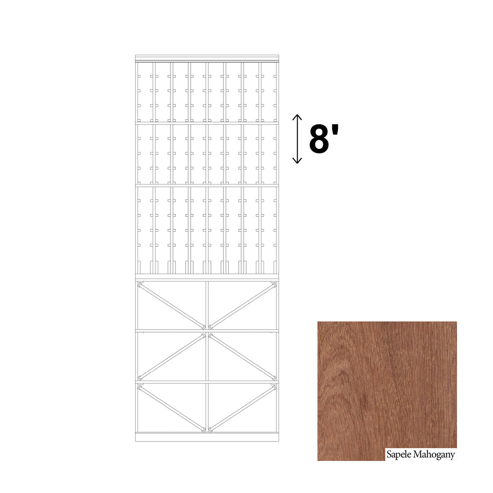 08 Column Rack with Display Row & BIN Storage - 750ml Bottles