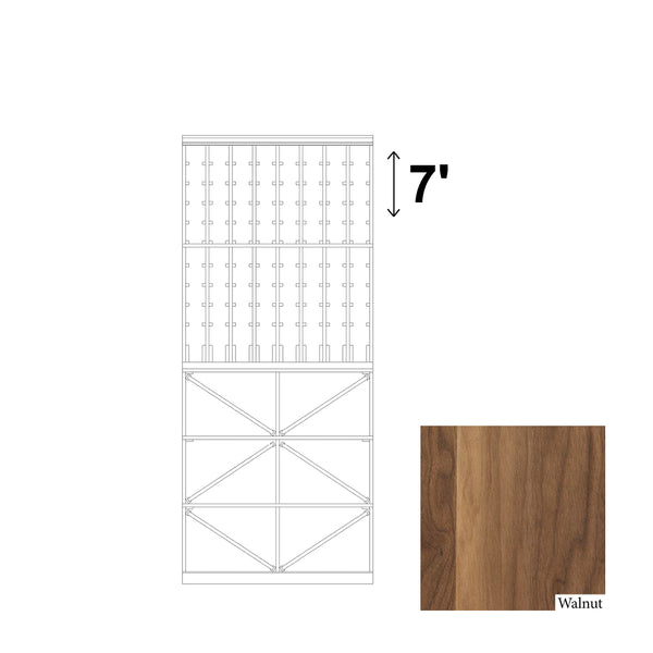 08 Column Rack with Display Row & BIN Storage - 750ml Bottles