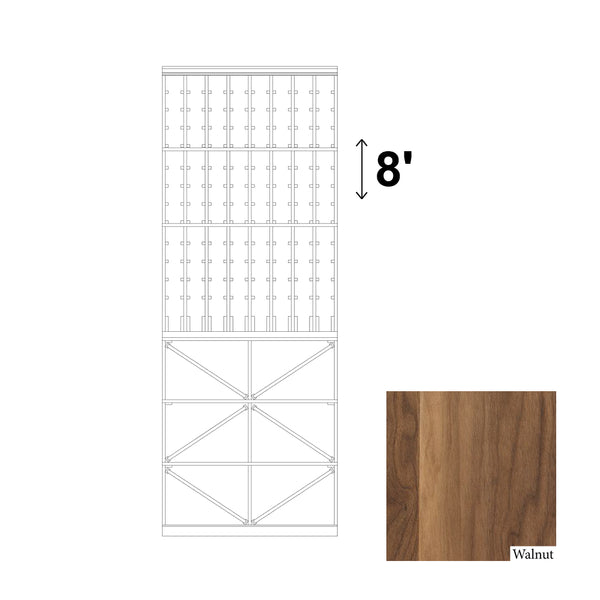 08 Column Rack with Display Row & BIN Storage - 750ml Bottles