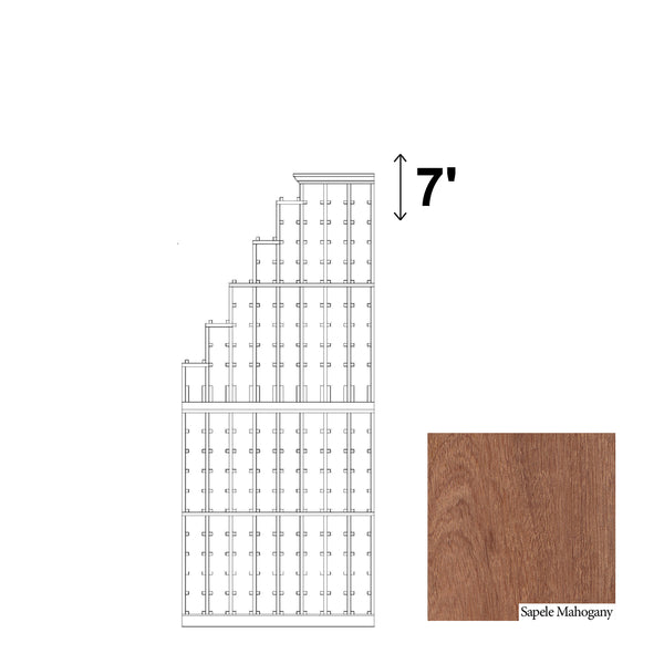08 Column Cascade Rack Left with Display Row - 750ml Bottles