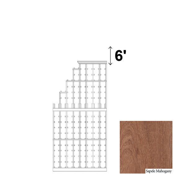 08 Column Cascade Rack Left with Display Row - 750ml Bottles