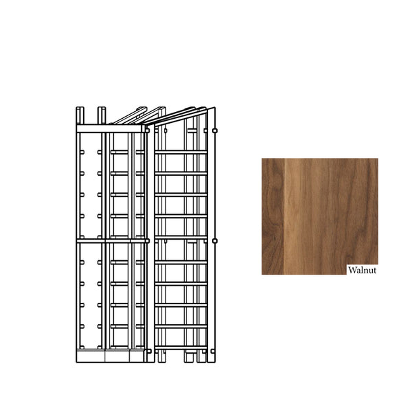 04 Column Curved Corner Base Rack with Display Row - 750ml Bottles