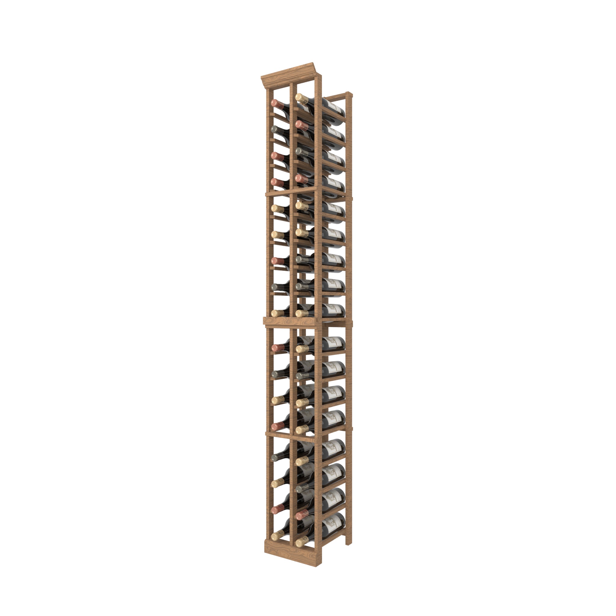 Individual Bottle Wood Wine Rack, 2 Column - Ice Wine