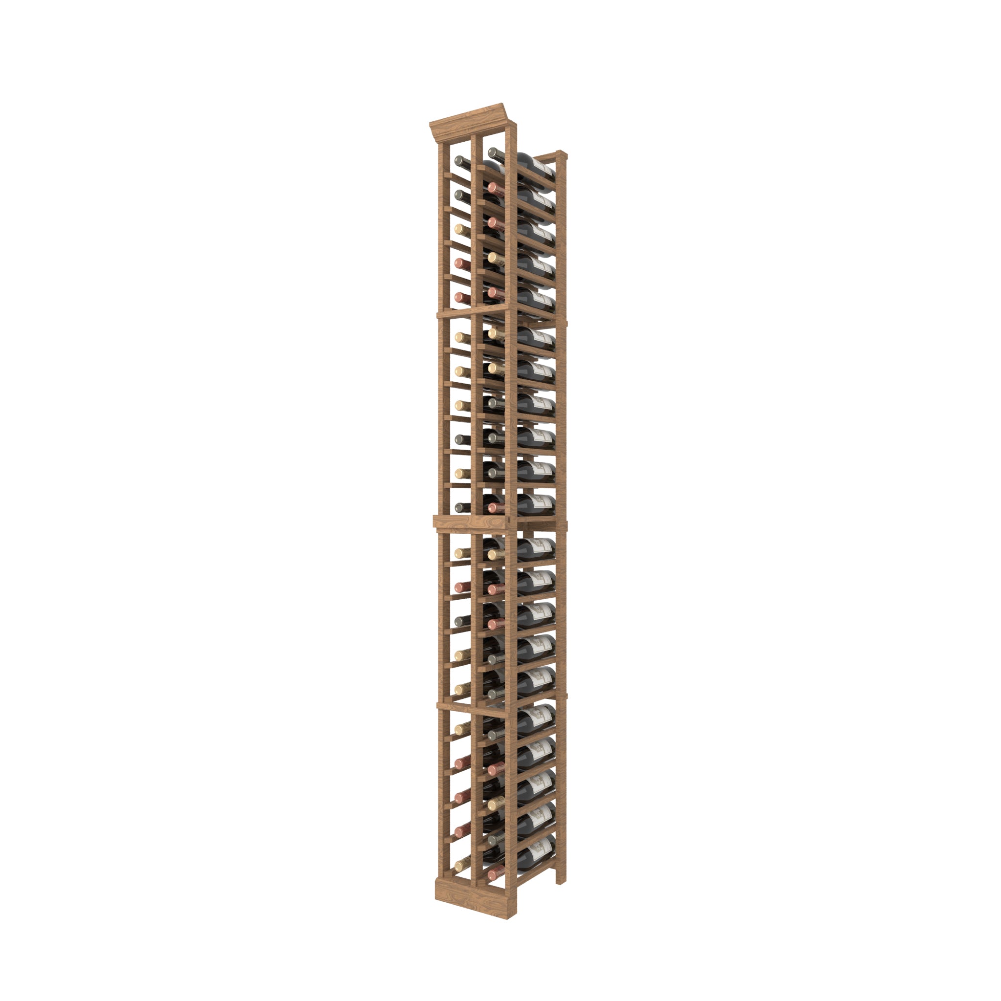 Individual Bottle Premium Wood Wine Rack | 2 Column