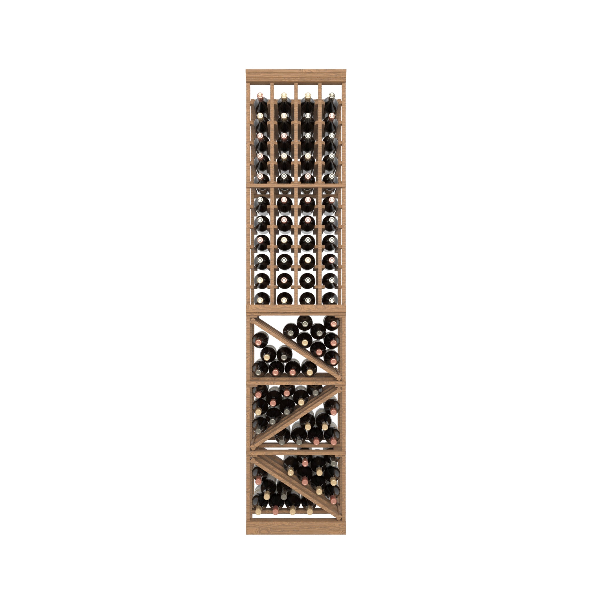 04 Column Rack with BIN Storage - 750ml Bottles