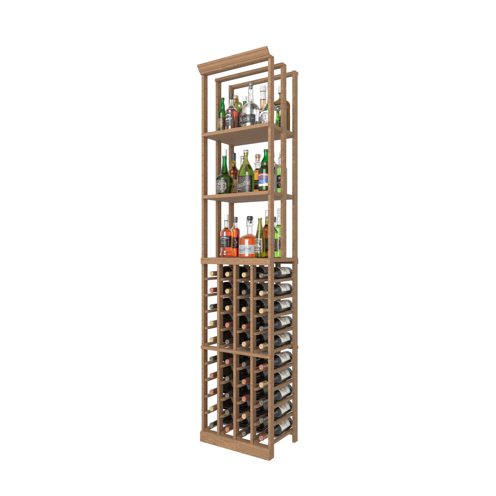 04 Column Rack with Liquor Display Shelves - 750ml Bottles