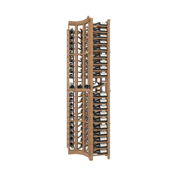 04 Column Curved Corner Rack with Display Row - 4 column 750ml Bottles