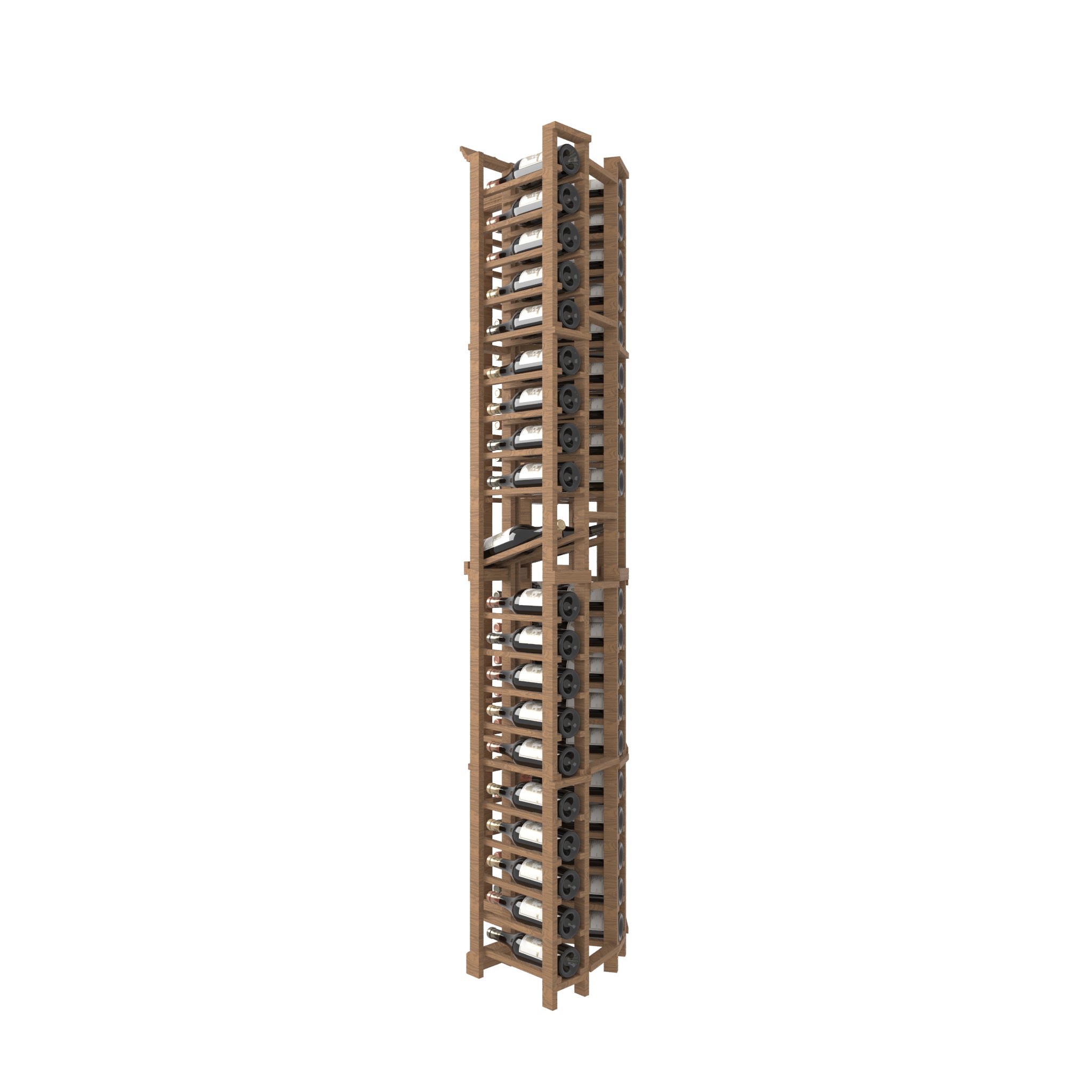 04 Column Curved Corner Rack with Display Row - 750ml Bottles