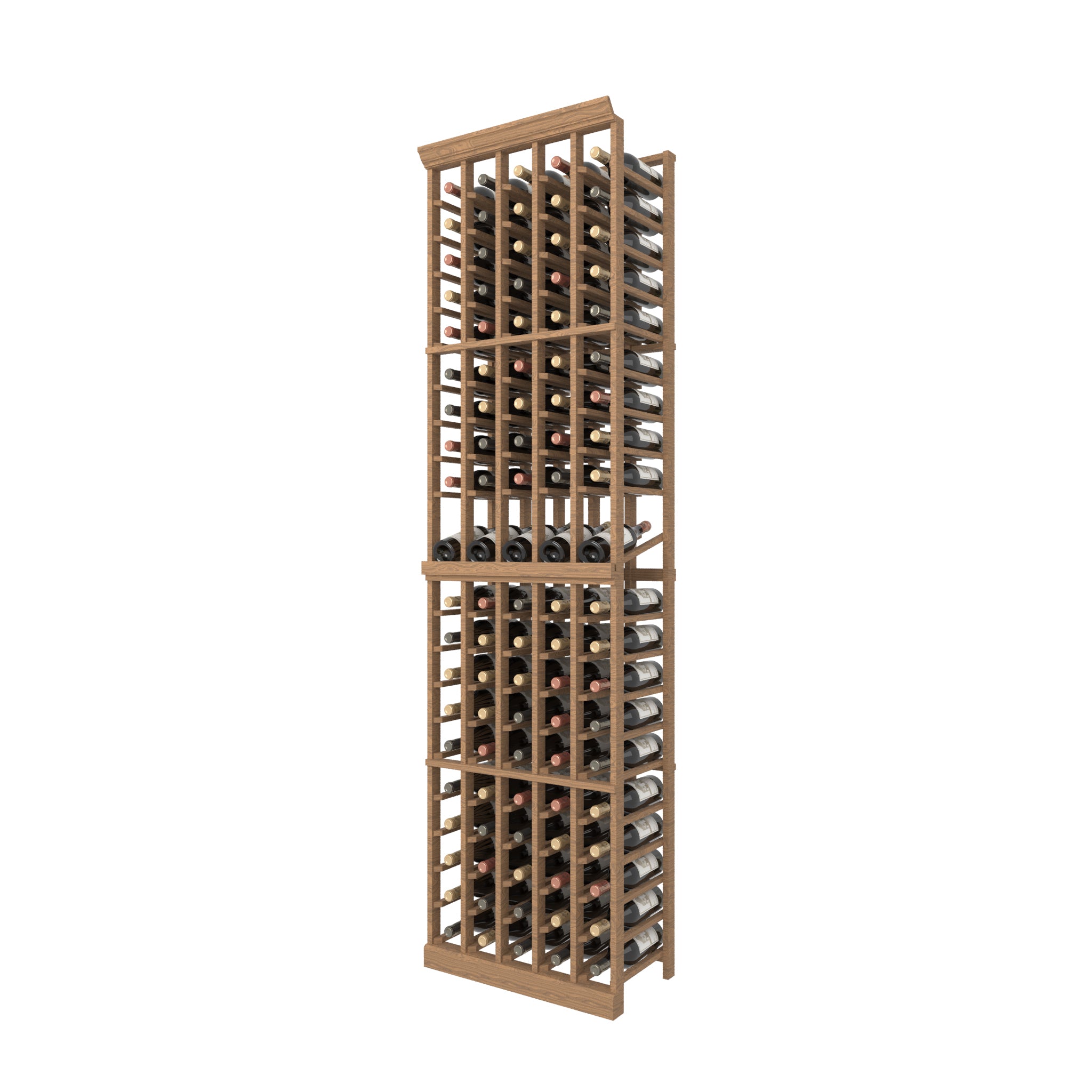 Individual Bottle Premium Wood Wine Rack, With Display Row | 05 Column