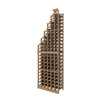 6 Column Individual Bottle Cascade Wood Rack Left