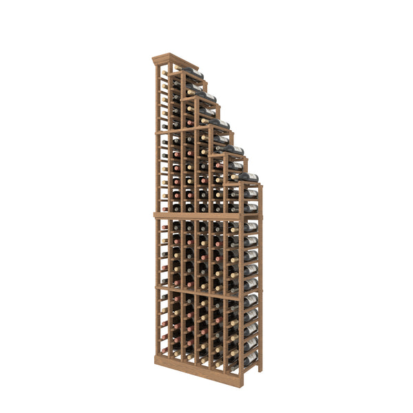 6 Column Individual Bottle Cascade Wood Rack Right