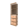 Individual Bottle Wood Rack with CASE Storage - 04 Column