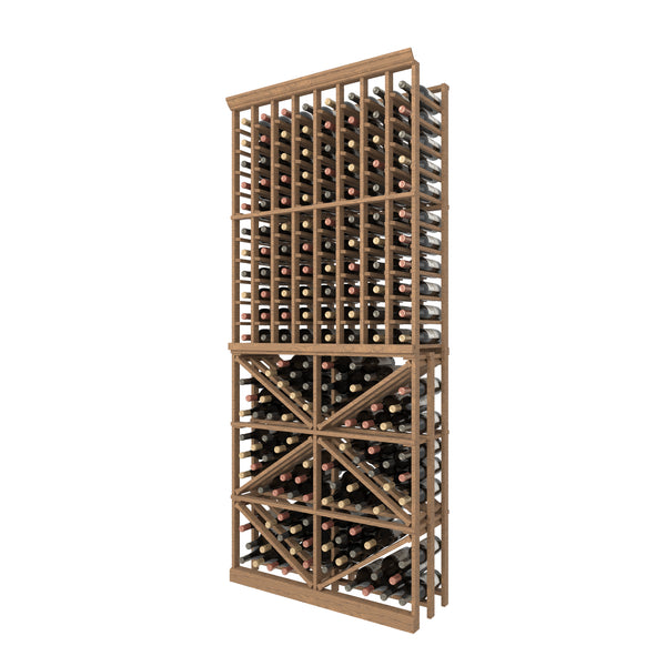 08 Column Individual Bottle Wood Rack & BIN Storage