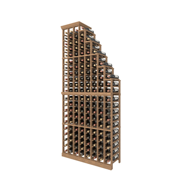 8 Column Individual Bottle Cascade Wood Rack Right