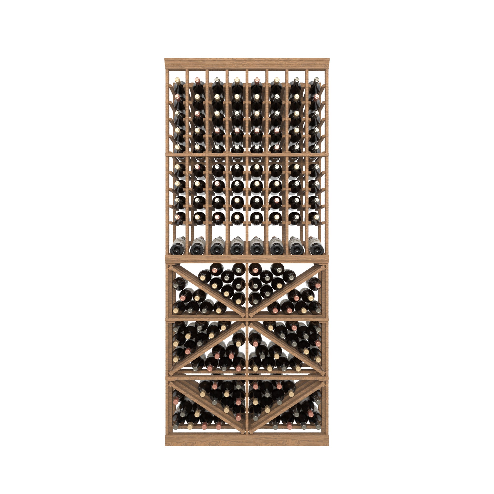 08 Column Rack with Display Row & BIN Storage - 750ml Bottles