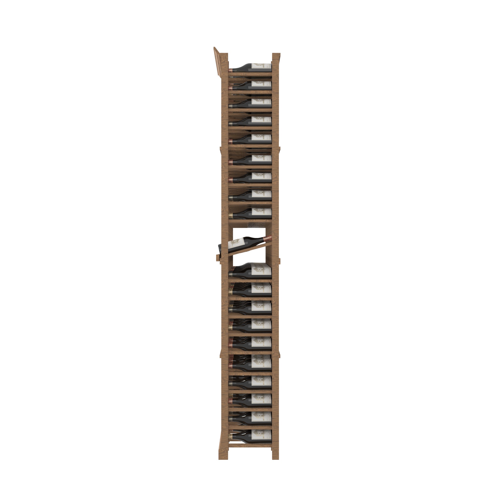 08 Column Cascade Rack Left with Display Row - 750ml Bottles