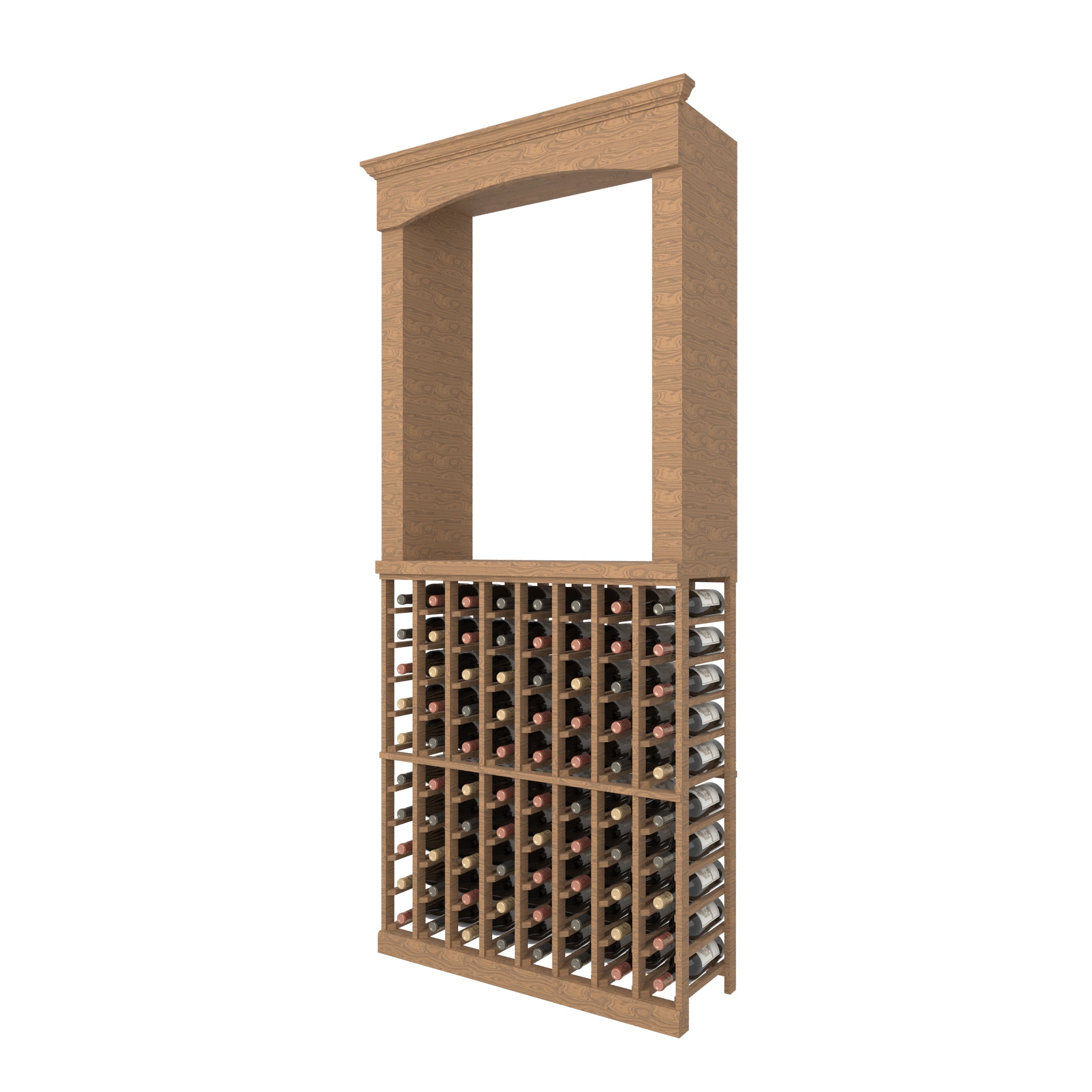 Arch BACONOIR & 8 Column Half-height Individual Bottle Wood Rack