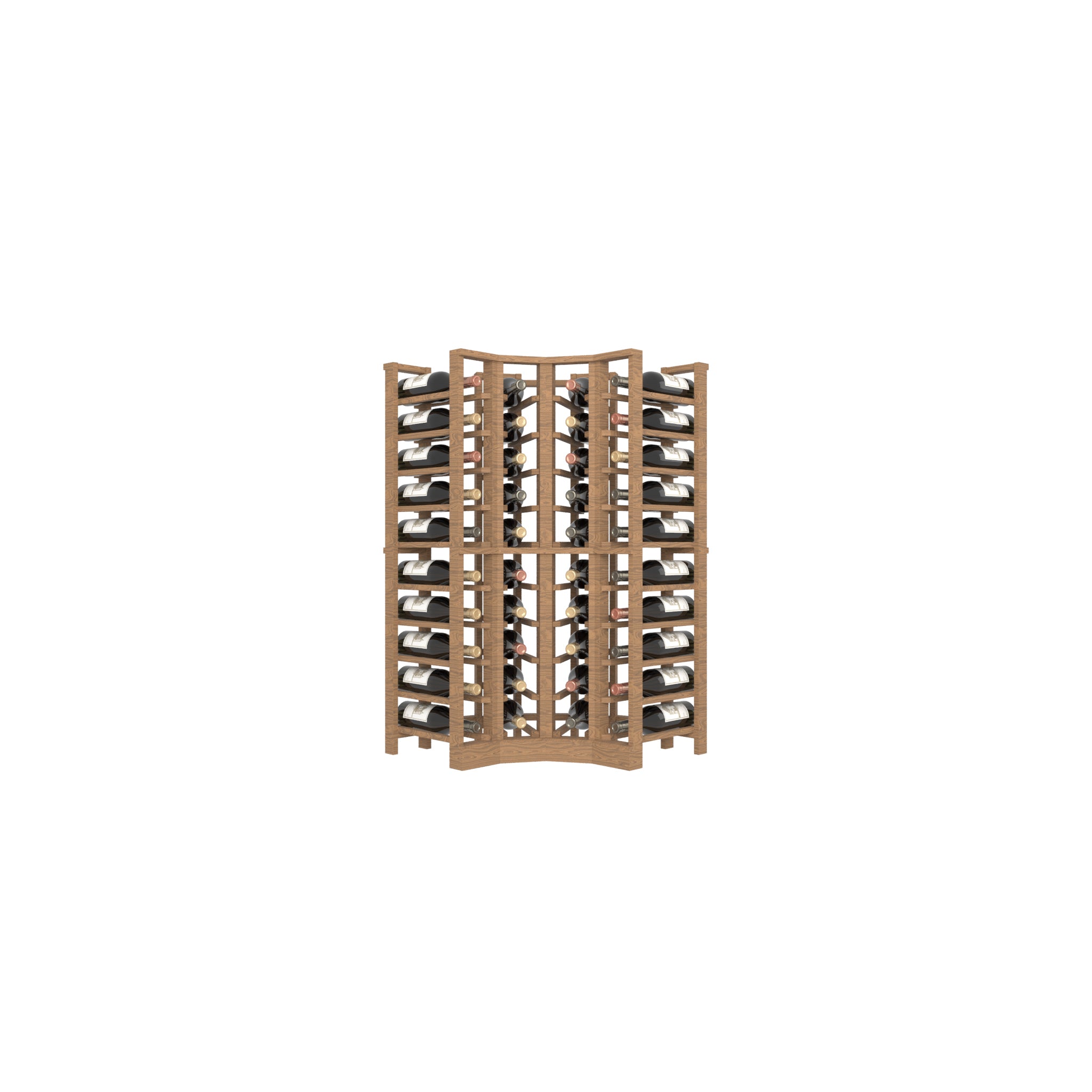 04 Column Curved Corner Base Rack - 750ml Bottles