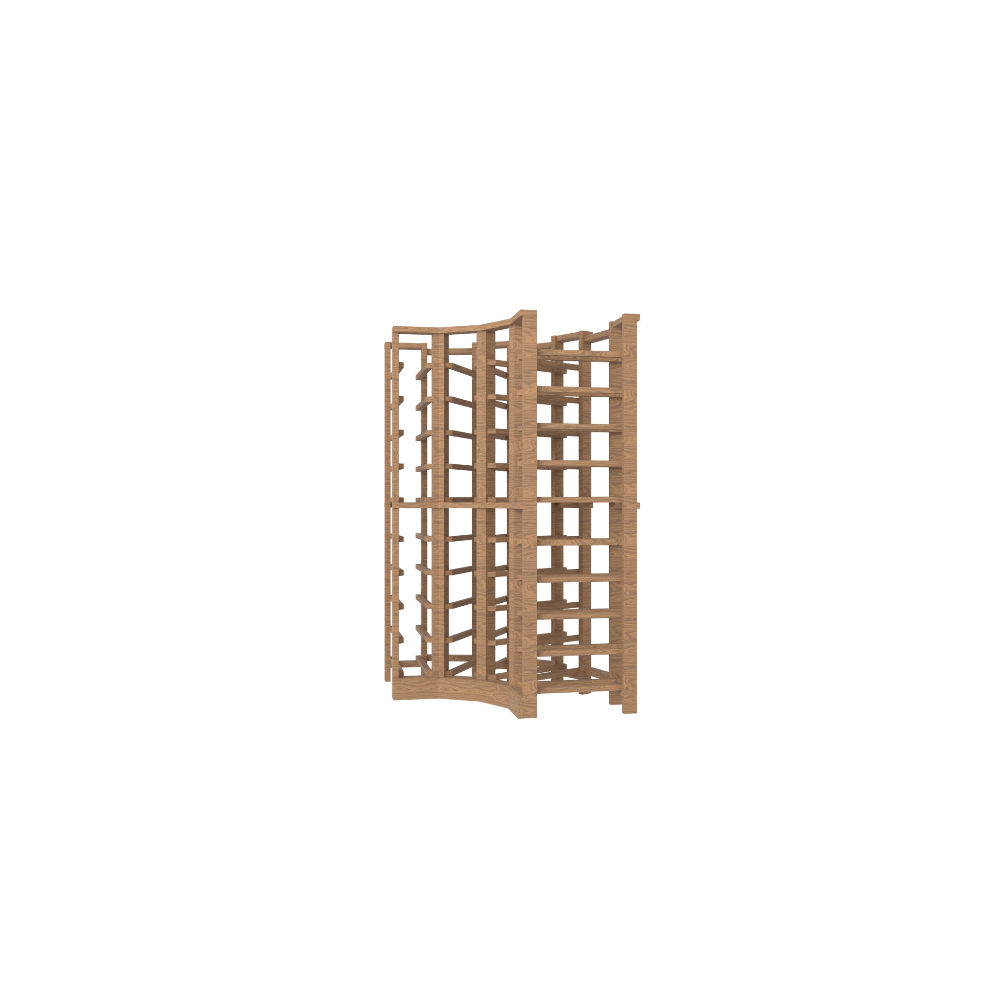 04 Column Curved Corner Base Rack - 750ml Bottles