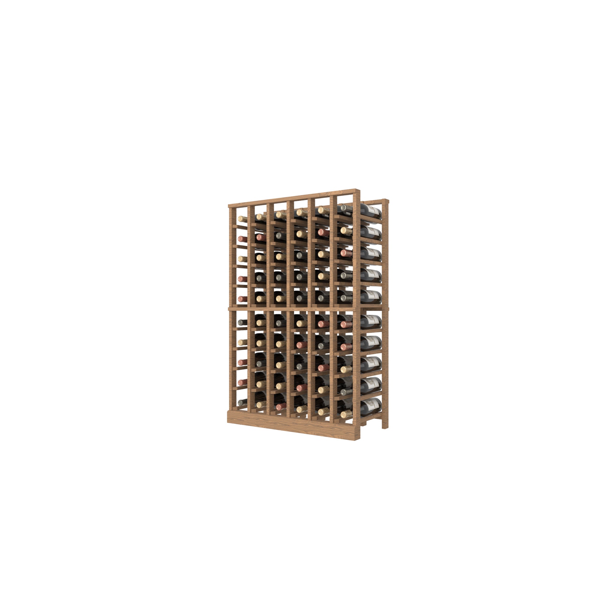 Individual Bottle Premium Wood Wine Rack | 6 Column, 10 Rows 