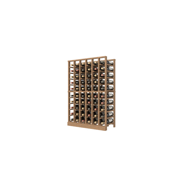 Individual Bottle Premium Wood Wine Rack | 6 Column, 10 Rows 