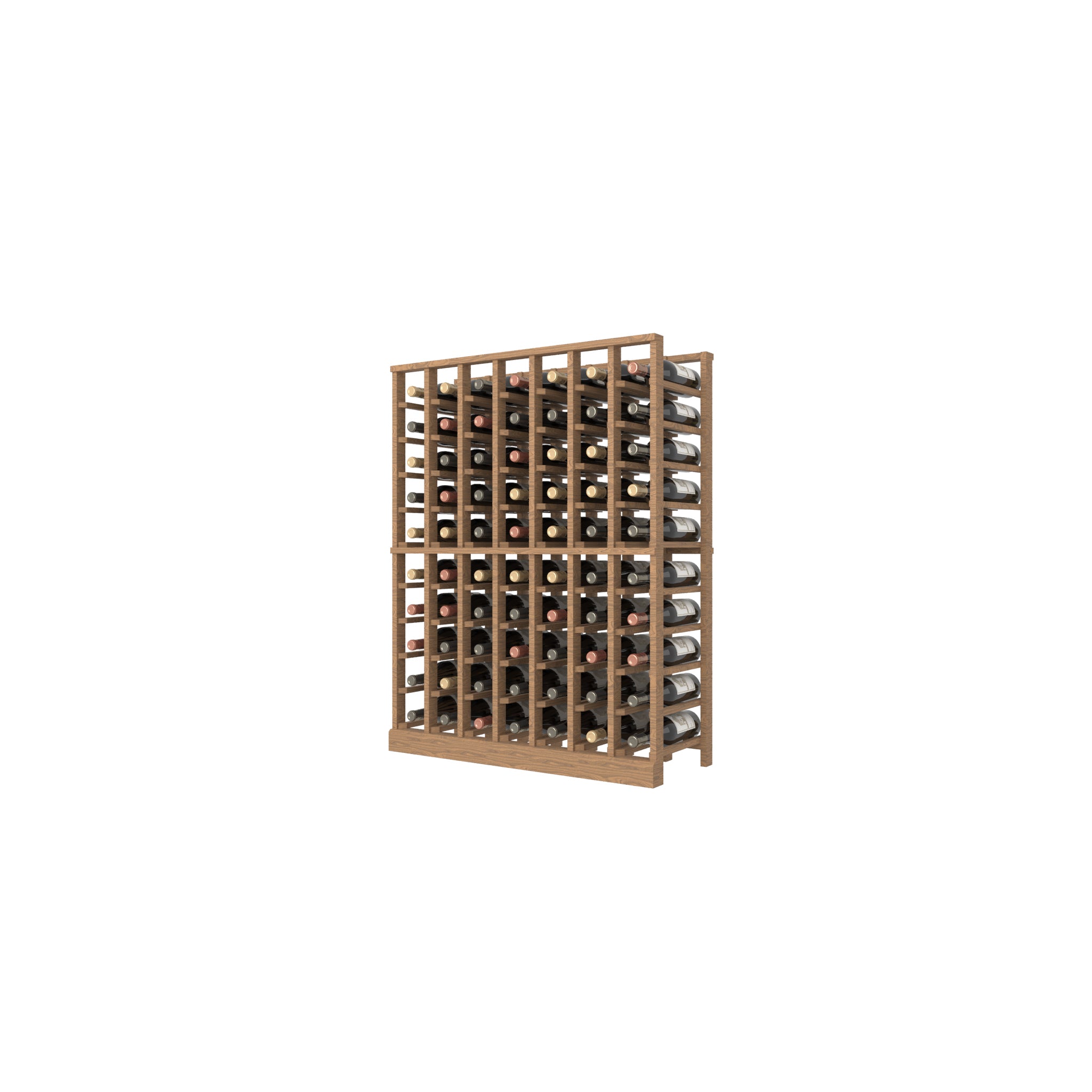 Individual bottle wood Wine Rack - 7 Column 10 rows
