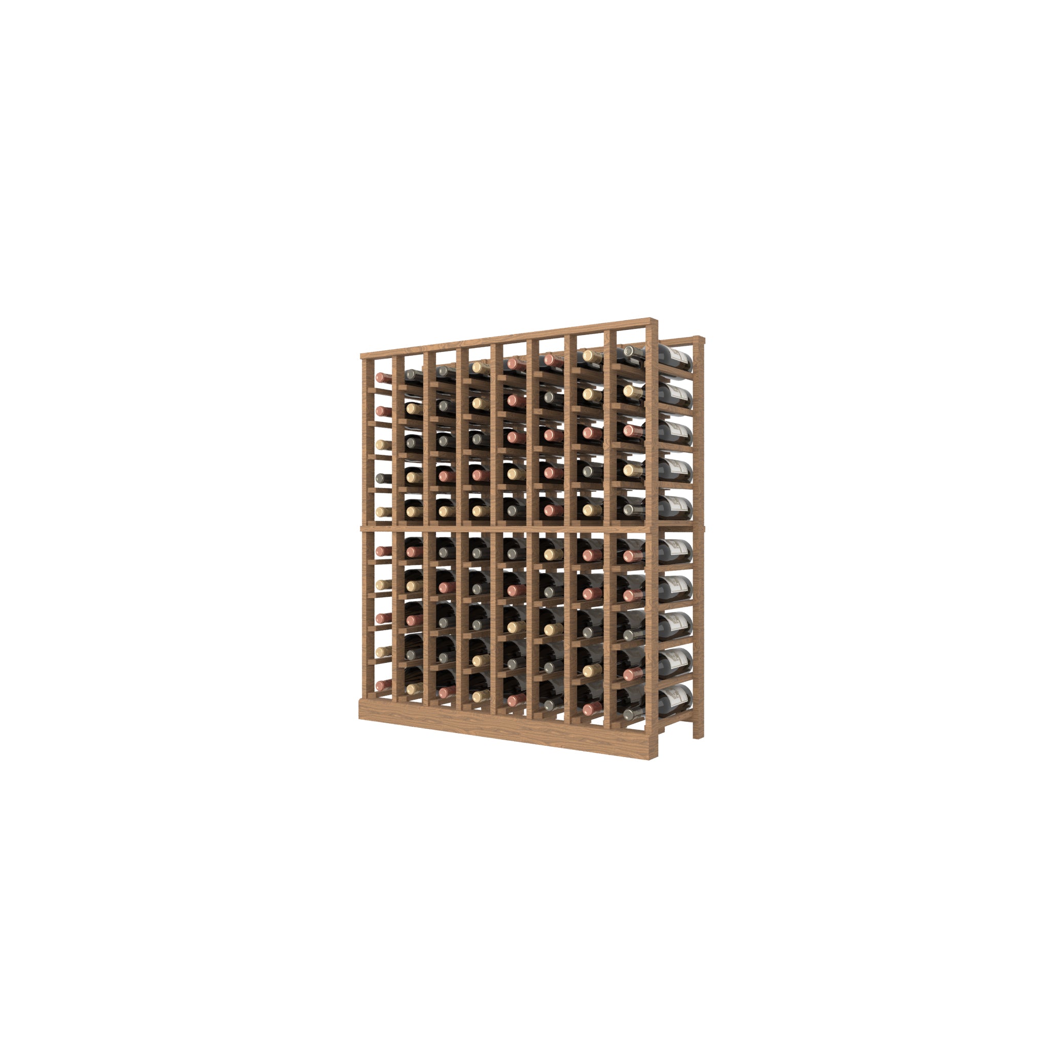 Individual bottle wood Wine Rack - 8 Column 10 rows
