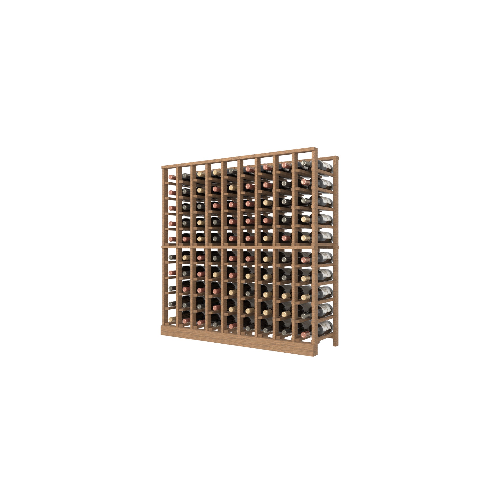 Individual bottle wood Wine Rack - 9 Column 10 rows