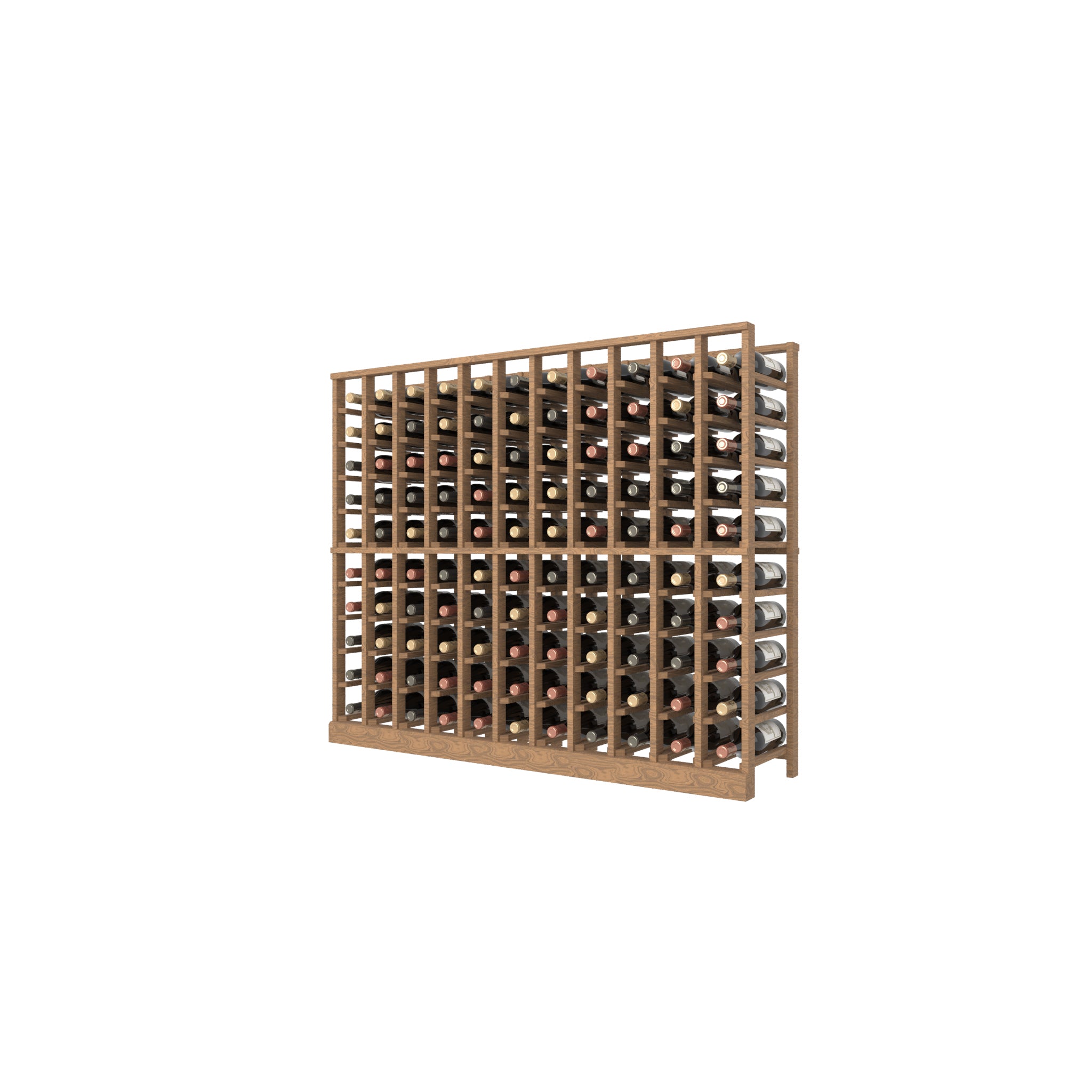 Individual bottle wood Wine Rack - 11 Column 10 rows