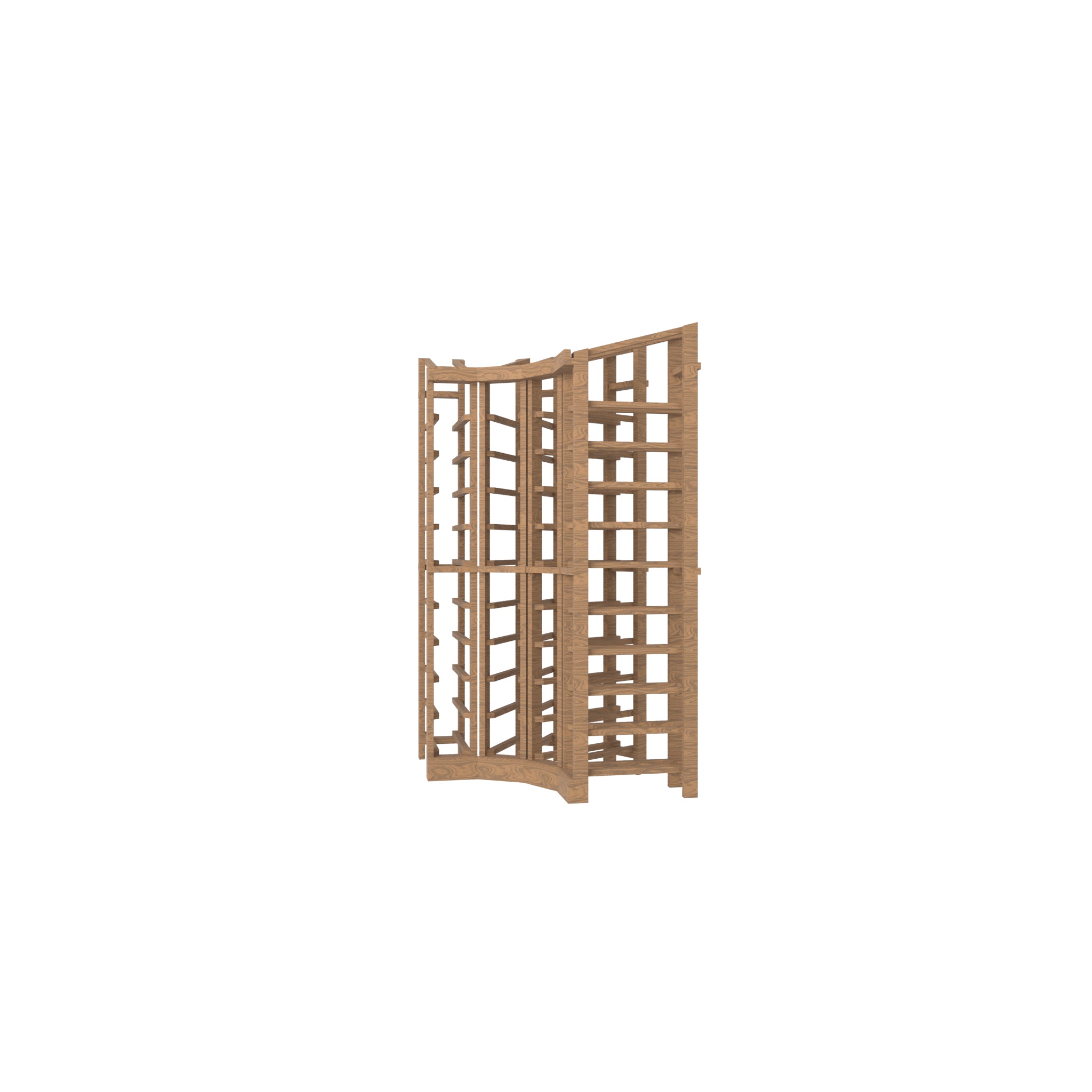 04 Column Curved Corner Base Rack with Display Row - 750ml Bottles